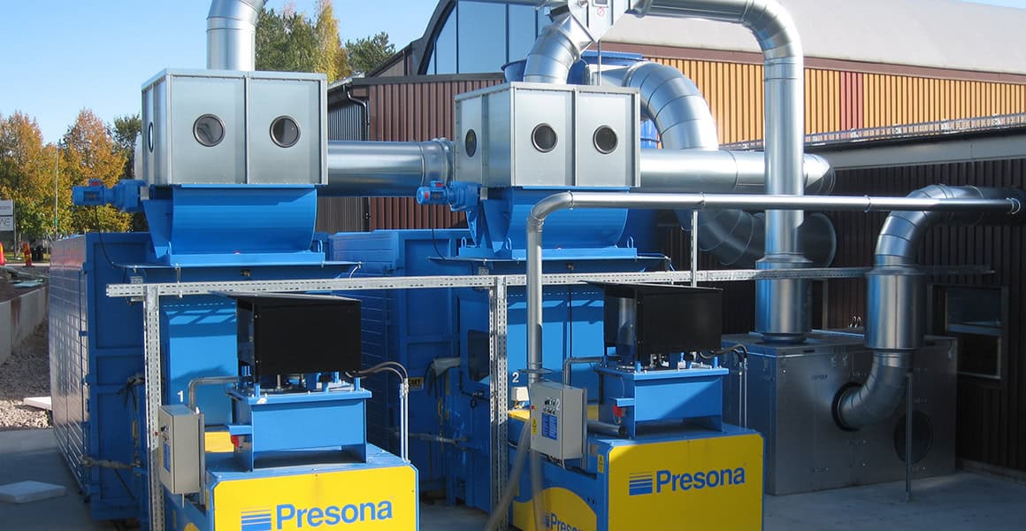 Waste and trim extraction system.