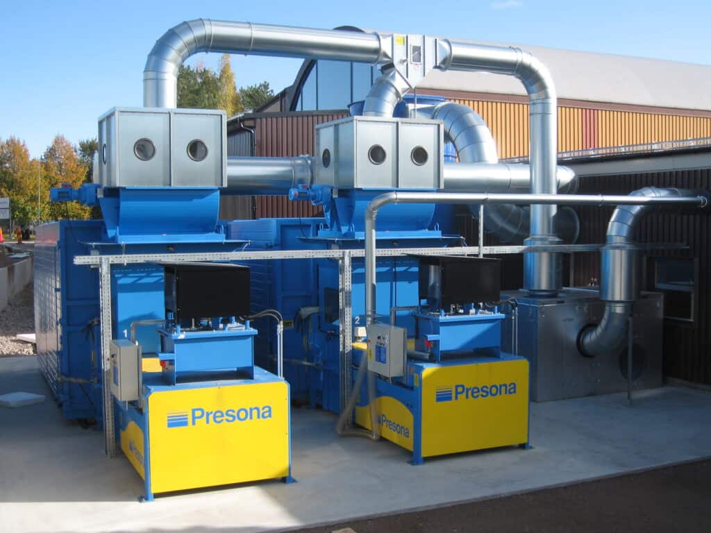 Waste and trim extraction system.